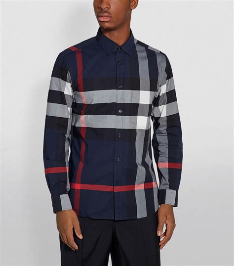 burberry mens poplin shirt|burberry check shirts for men.